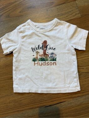 The Children's Place White 'Wild One' HUDSON Woodland Animals Tee